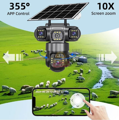 Waterproof 3-in-1 IP WIFI or 4G Sim Card SOLAR Camera