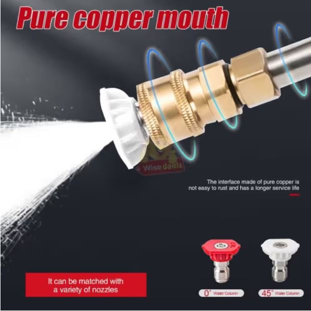 48V Cordless High Pressure Water Gun with Accessories and Carry Case