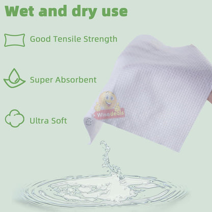 Pack of 60 Disposable Multi-purpose Dry or Wet Towel