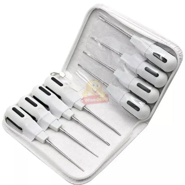 8pcs Dental Luxating Lift Elevators Capeador Curved Root Extracting Dentist Surgical Instruments