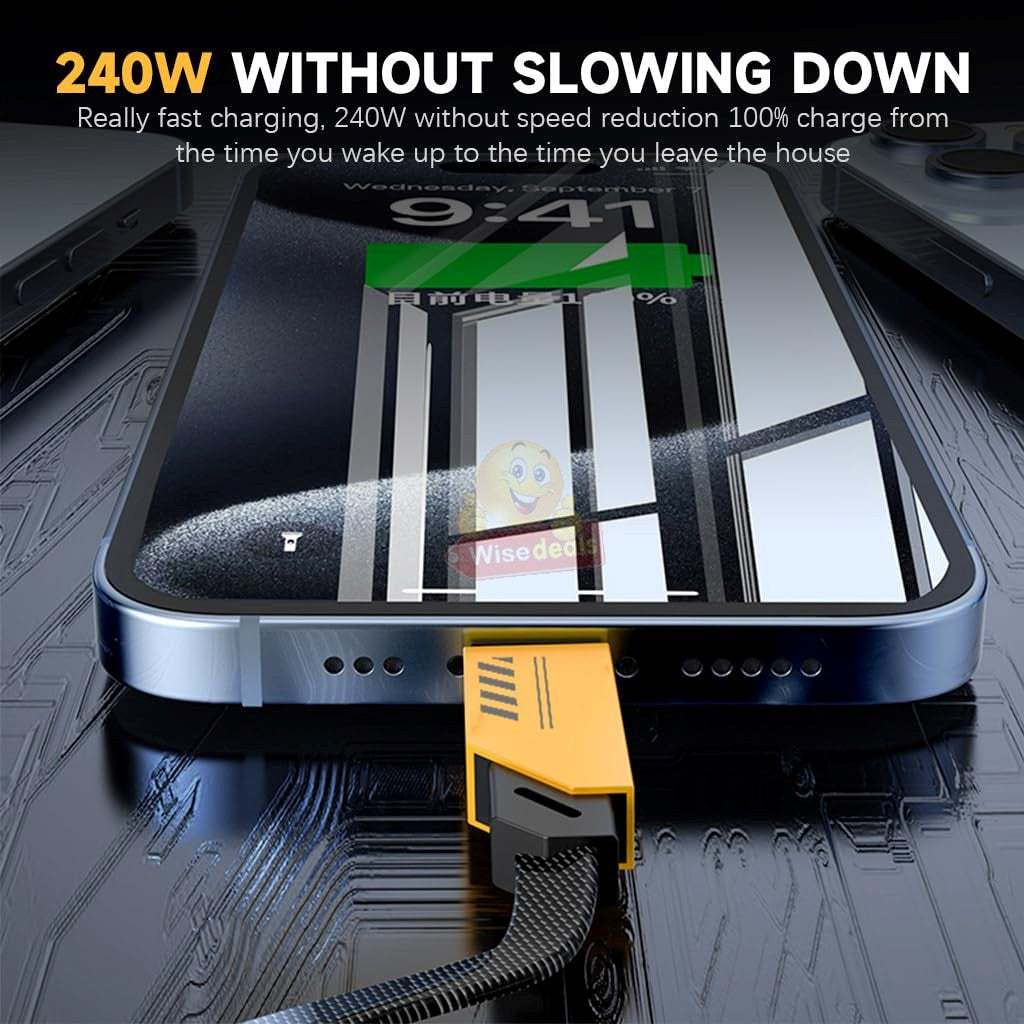 120W 3I-IN-1 Fast Charging Data Cables