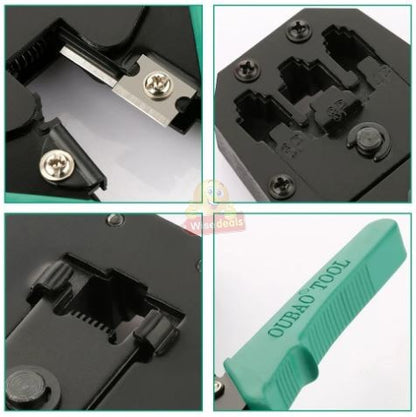 3 In 1 Modular Cable Crimping Tool for RJ45 RJ11 W/ Cable Cutter
