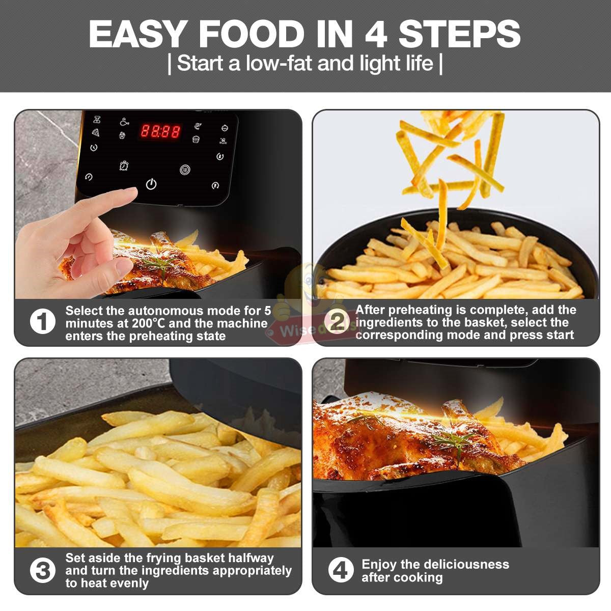 6L LED Digital Display Air Fryer