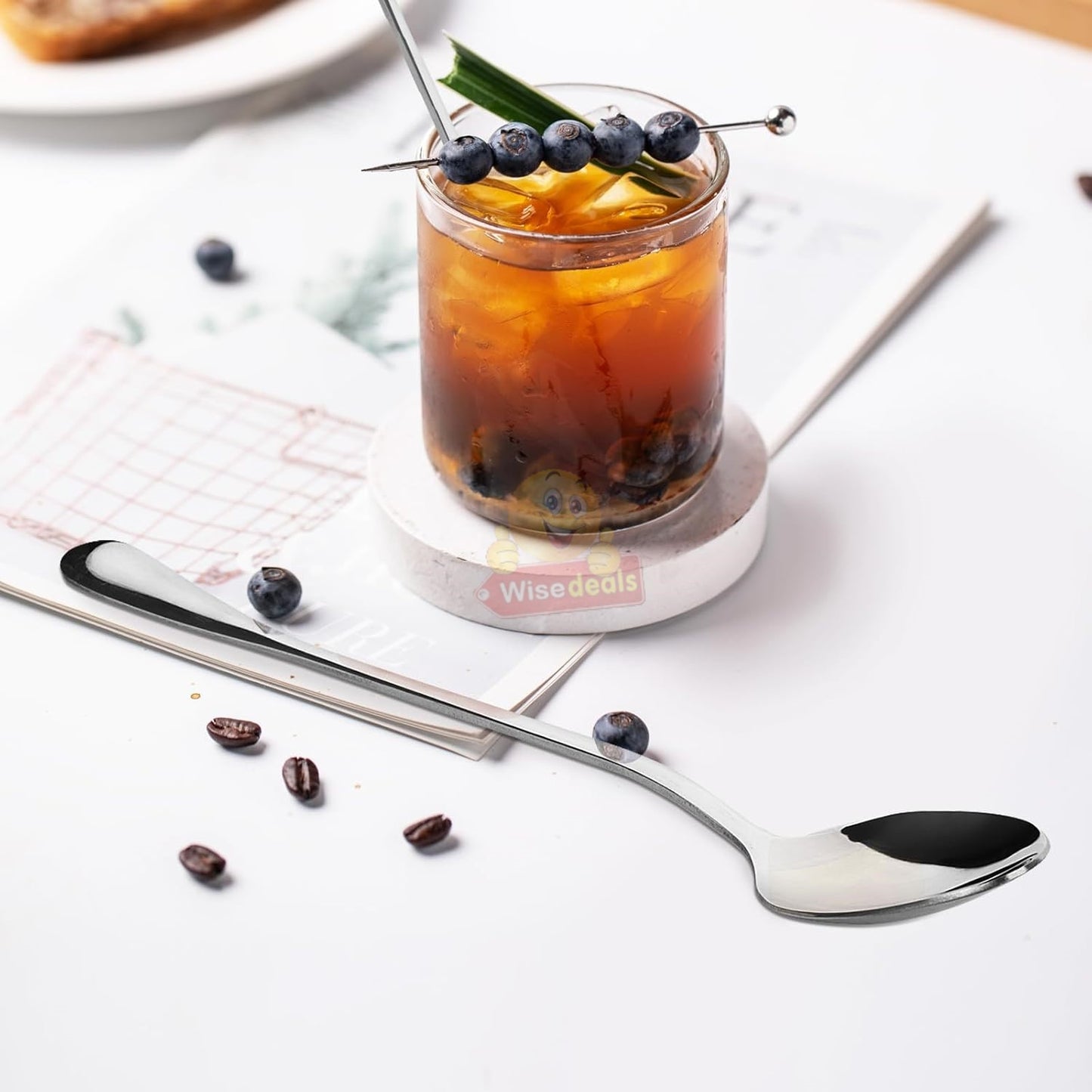 4 Piece Set Premium Stainless Steel Long Handle Teaspoons