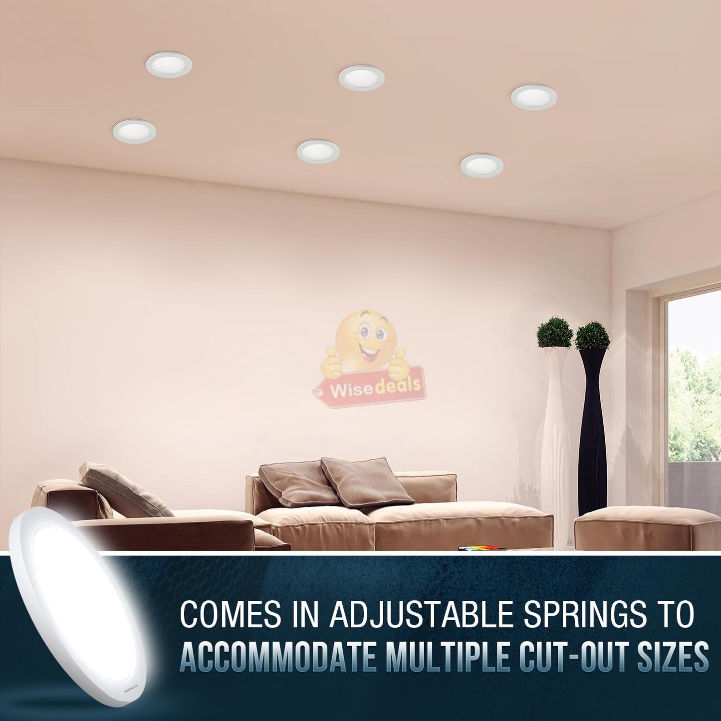 6W Round LED Downlight with Power Supply