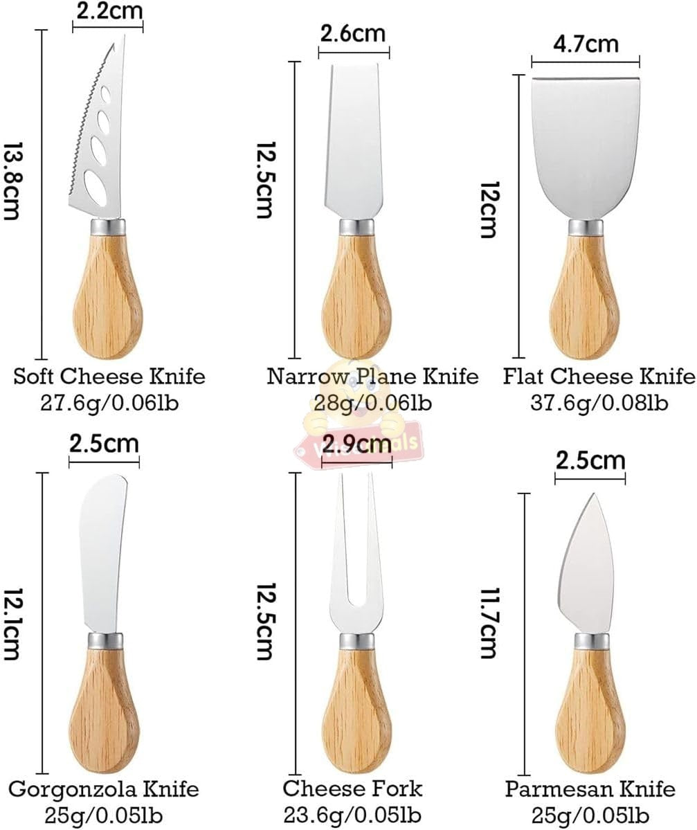 6 Piece Stainless Steel Cheese Set