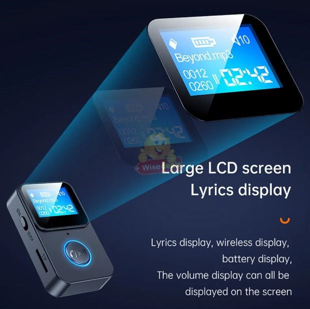 Portable Wireless Audio Player C33 - Bluetooth 5.0, MicroSD, AUX, 200mAh