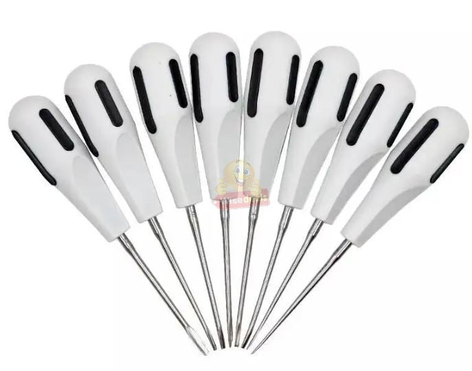 8pcs Dental Luxating Lift Elevators Capeador Curved Root Extracting Dentist Surgical Instruments