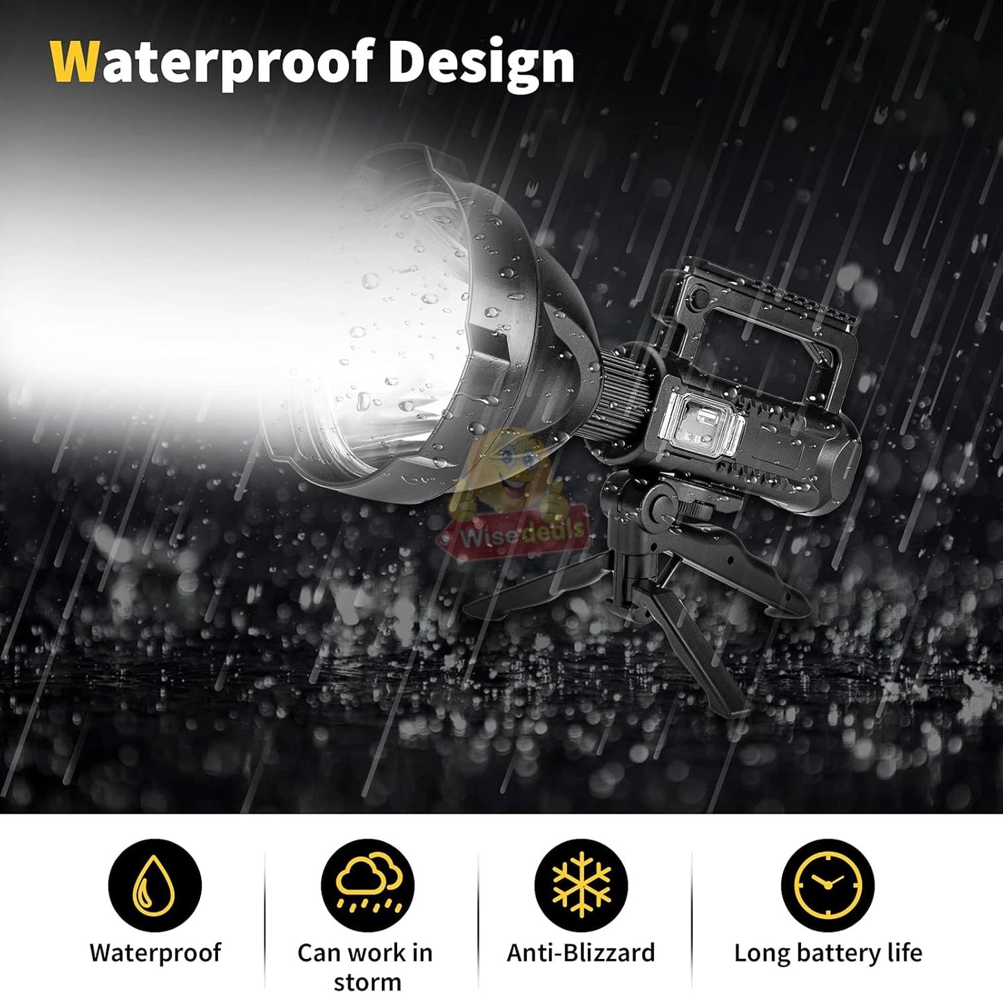 Large LED Search and Flash Light and Tripod