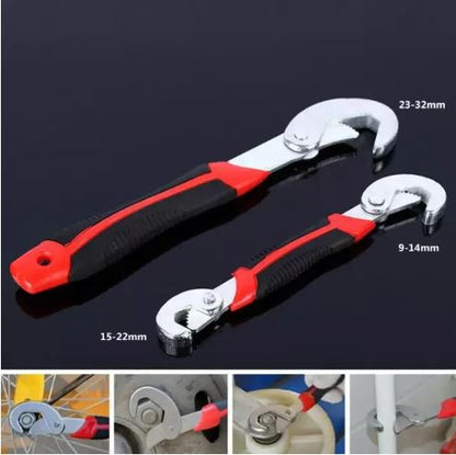 2 Piece Snap ‘n Grip Adjustable Universal Wrench