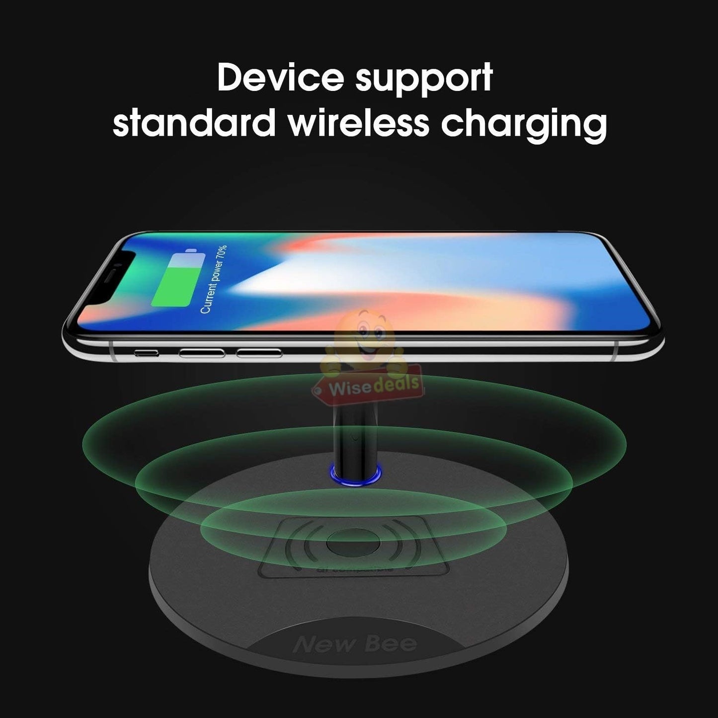 New Bee Fast Wireless Charging Headphone Stand