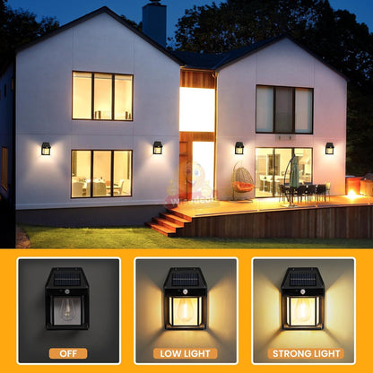 Waterproof Outdoor Infrared Solar Sensor Wall Light