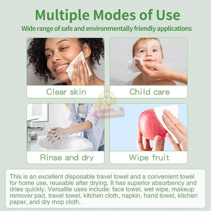 Pack of 60 Disposable Multi-purpose Dry or Wet Towel