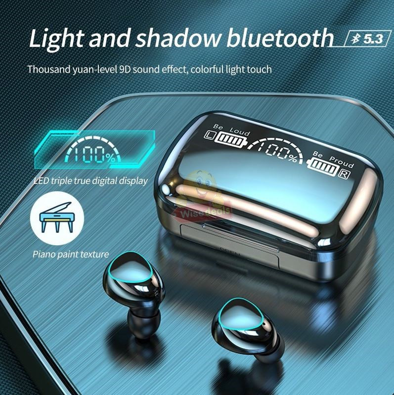 TWS Bluetooth Earbuds with LED Digital Power Display and Power Bank