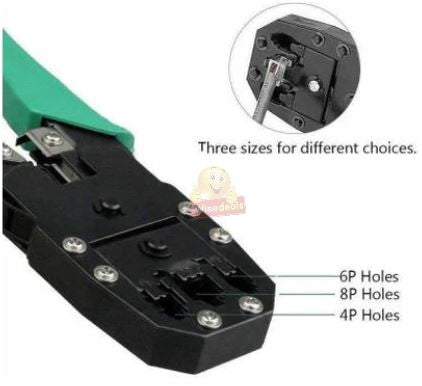 3 In 1 Modular Cable Crimping Tool for RJ45 RJ11 W/ Cable Cutter