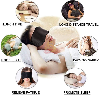 3 in 1 Travel Set - Neck Pillow, Eye Mask and Ear Plug