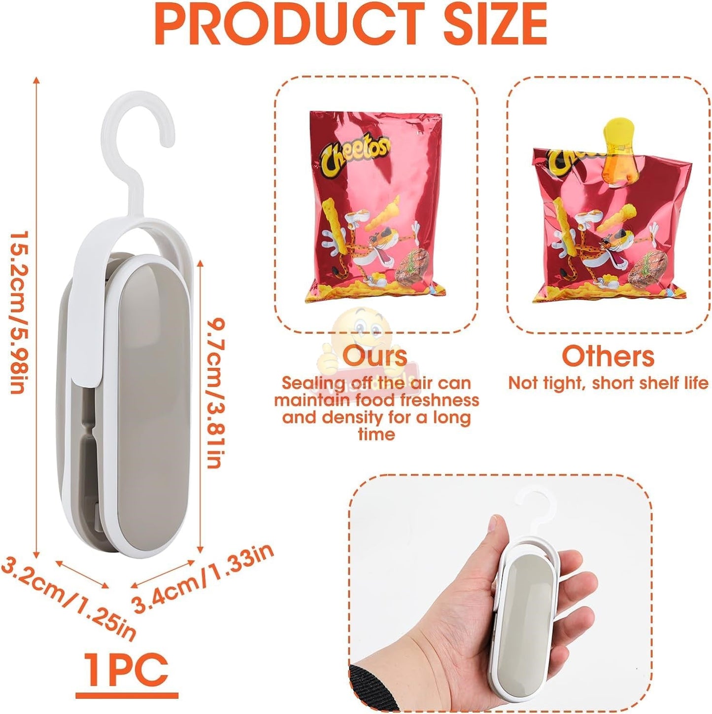 Portable Battery Operated 2 In 1 Mini Bag Heat Sealer and Cutter