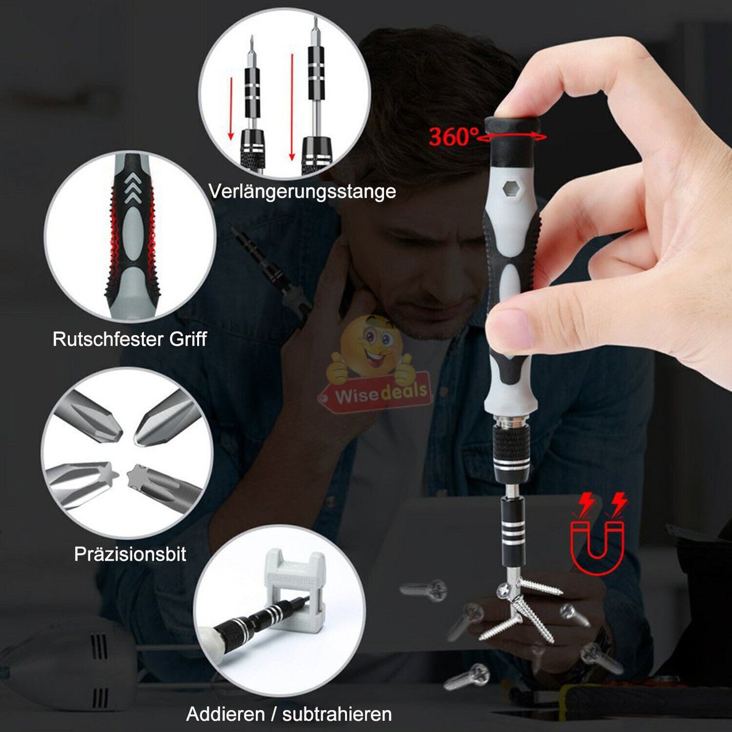 115 in 1 Magnetic chrome-Vanadium Steel Precision Screwdriver Set