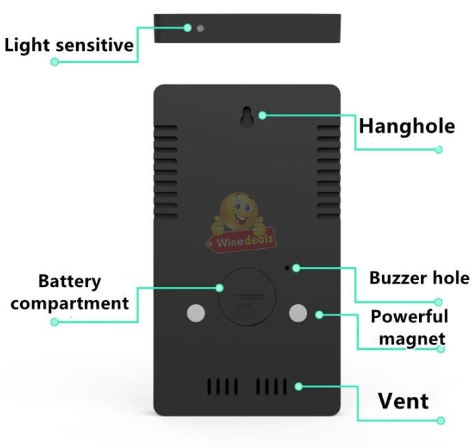 6 Inch LED Mirror Alarm Clock Touch Button Time Temperature Humidity Display USB Output Port