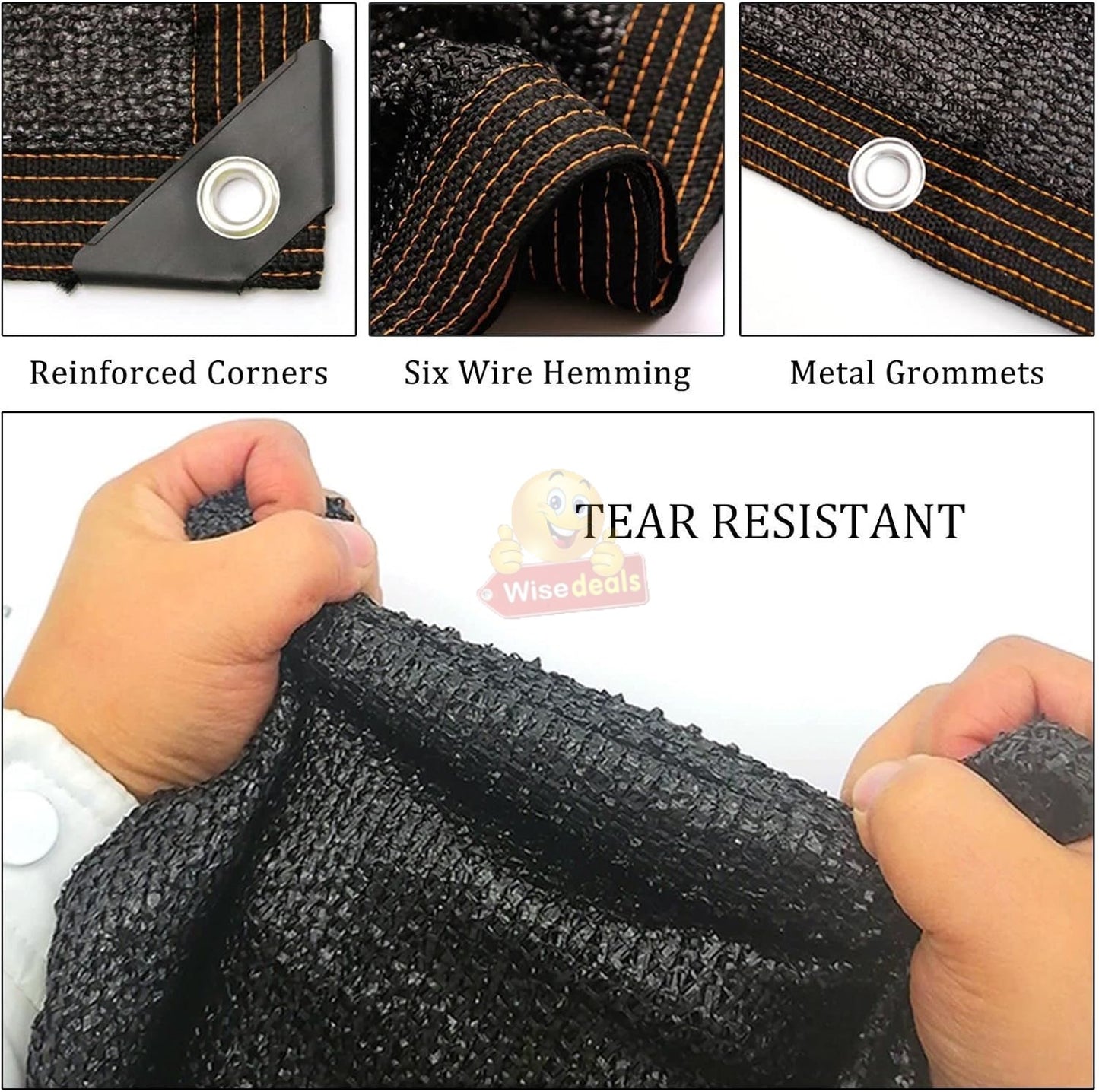 2m X 4m Black Sunshade Net