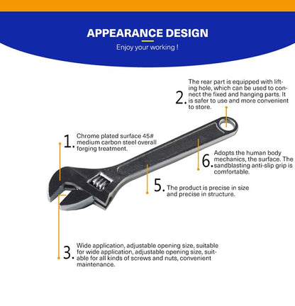 6” 150mm Adjustable Wrench