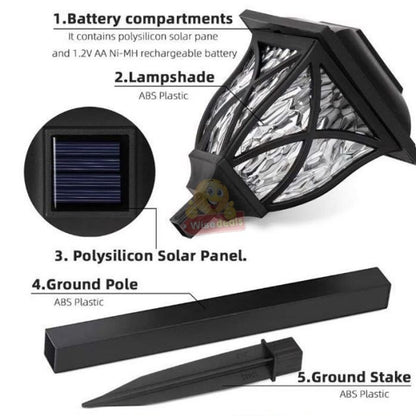 6 PACK Super Bright Solar Portable Light, Battery 2500mAh, 80 Bright SMD Tube LED