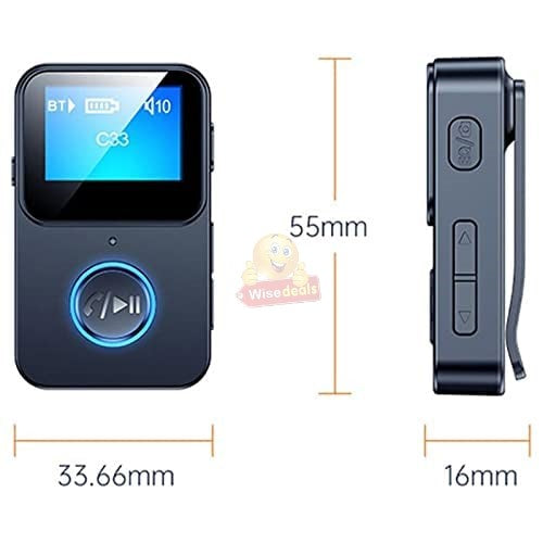 Portable Wireless Audio Player C33 - Bluetooth 5.0, MicroSD, AUX, 200mAh