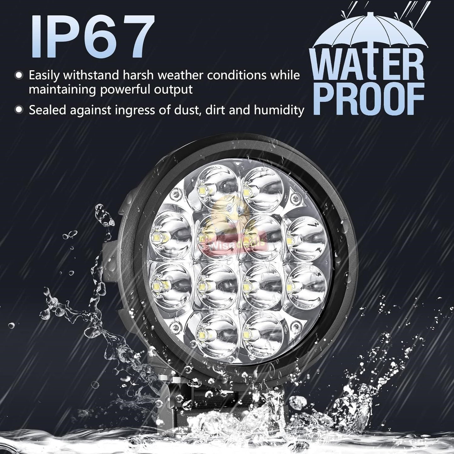 60W Spot Beam 6 Inch Round LED Spotlights