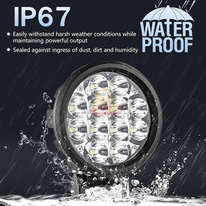 60W Spot Beam 6 Inch Round LED Spotlights