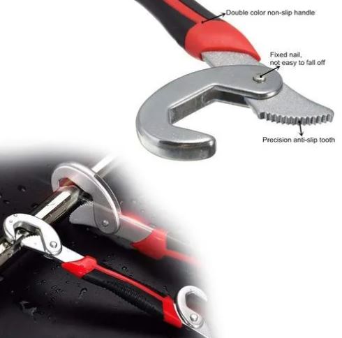 2 Piece Snap ‘n Grip Adjustable Universal Wrench