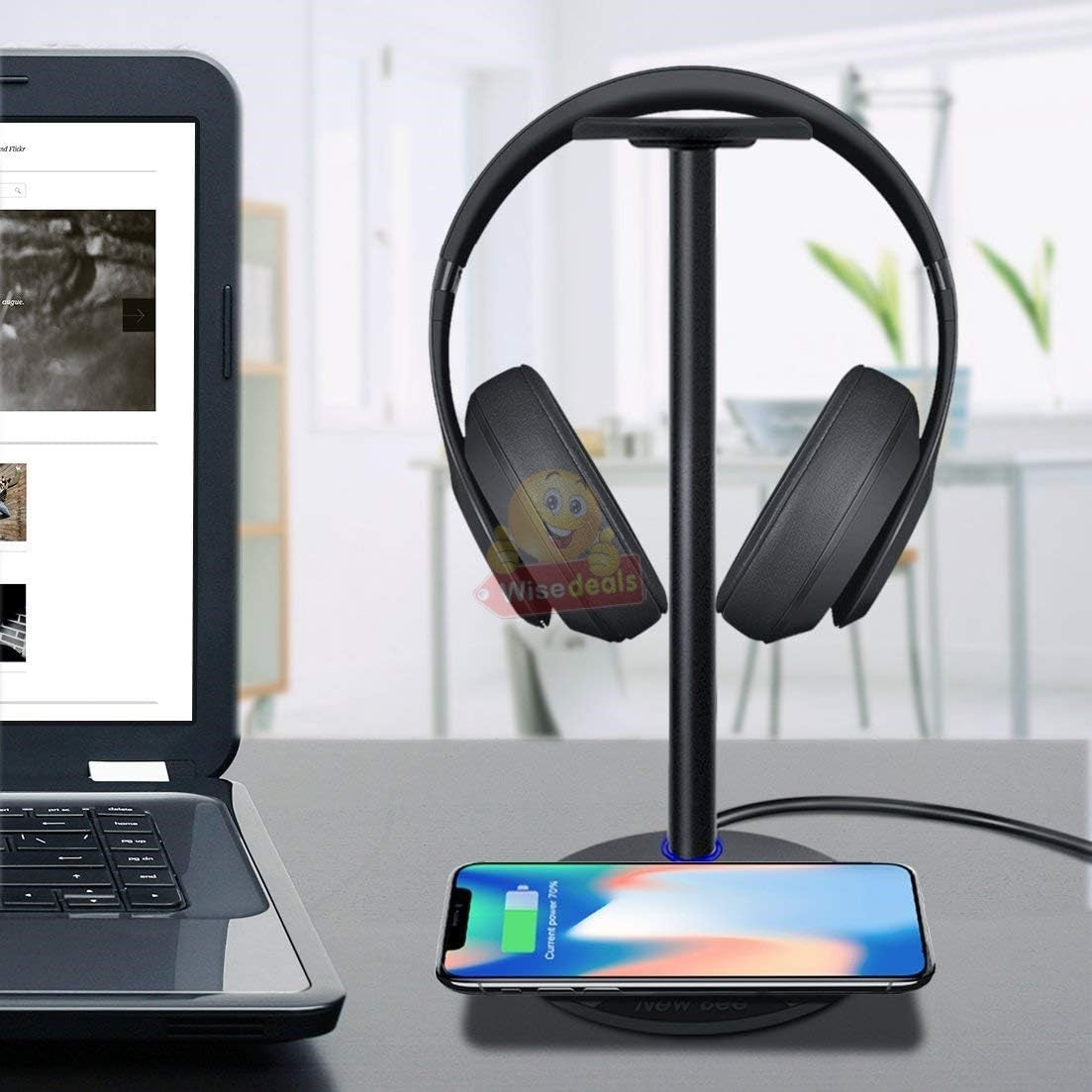 New Bee Fast Wireless Charging Headphone Stand