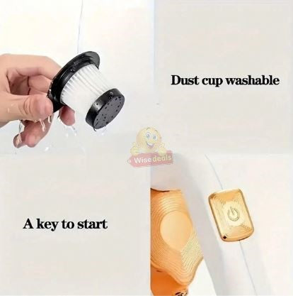 2 in 1 Powerful Rechargeable Wireless 120W Vacuum Cleaner, Wet and Dry for Various types of Floors, Carpets and Curtains