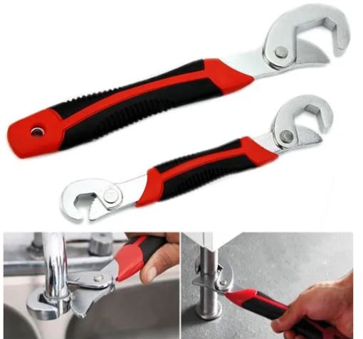 2 Piece Snap ‘n Grip Adjustable Universal Wrench