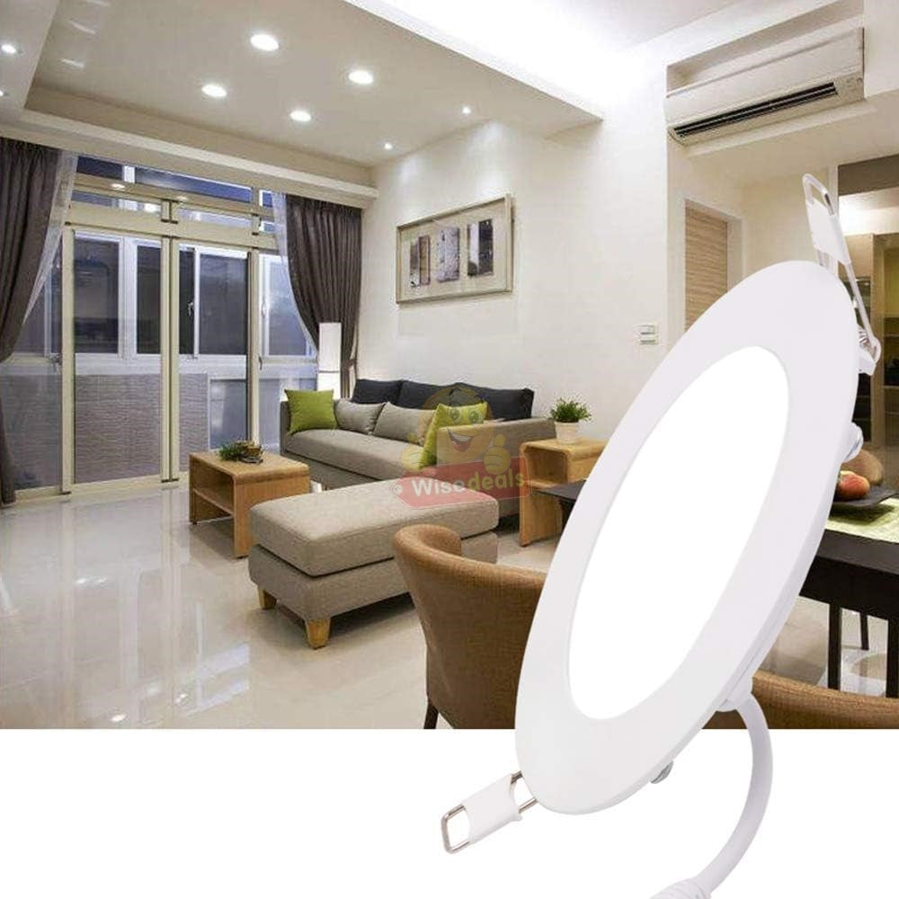 2 Pack 6W Round LED Downlight with Power Supply