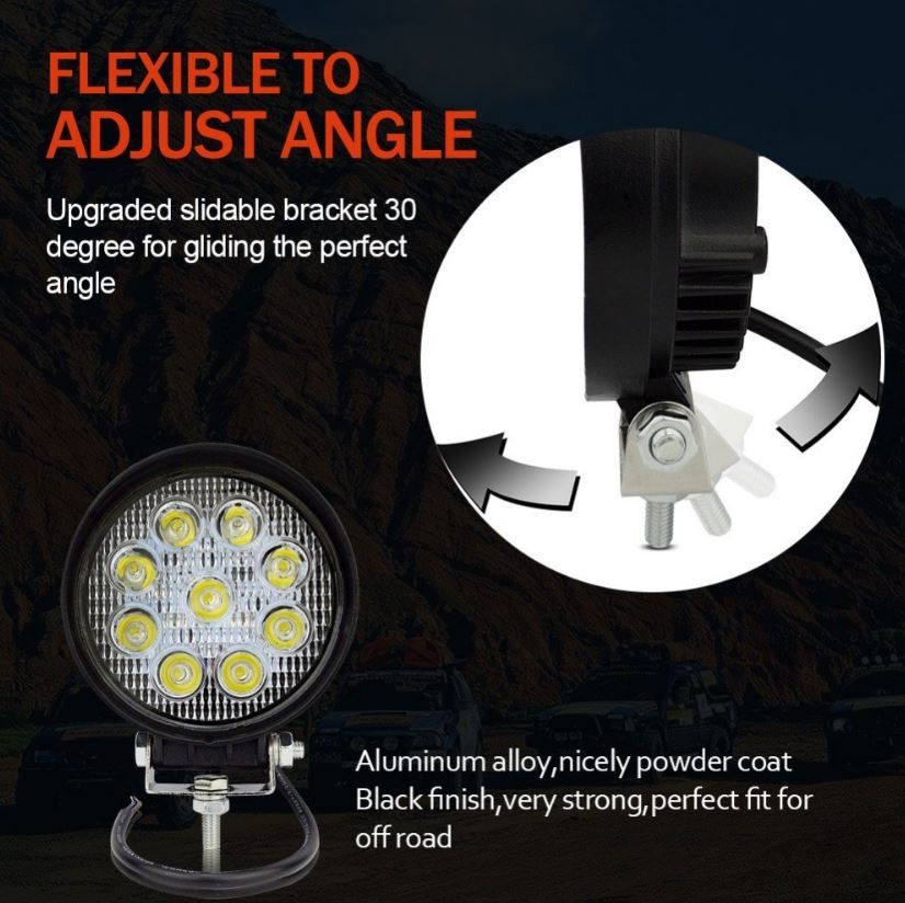 27W Circular Waterproof LED Flood Spot Light