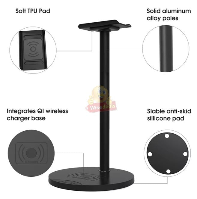 New Bee Fast Wireless Charging Headphone Stand