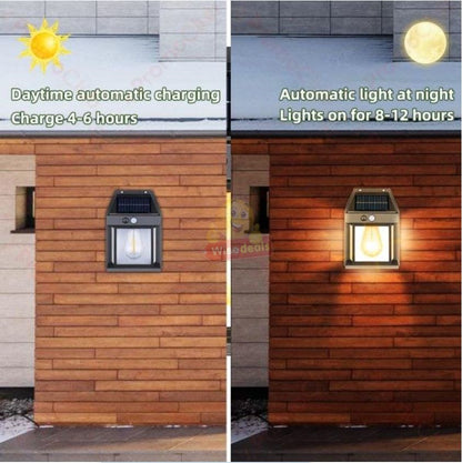 Waterproof Outdoor Infrared Solar Sensor Wall Light