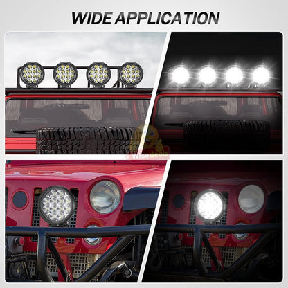 60W Spot Beam 6 Inch Round LED Spotlights