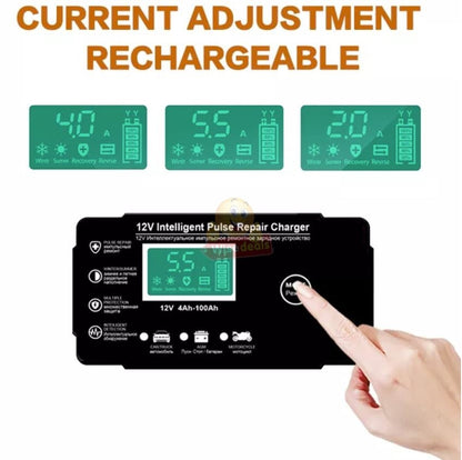 12V 6A Intelligent Pulse Repair Battery Charger