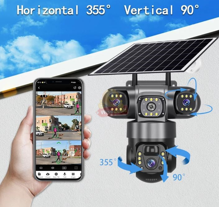 Waterproof 3-in-1 IP WIFI or 4G Sim Card SOLAR Camera