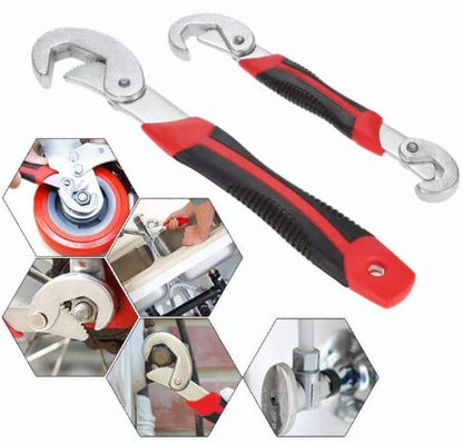 2 Piece Snap ‘n Grip Adjustable Universal Wrench