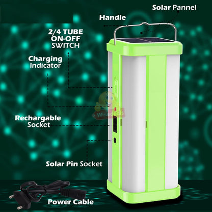 Super Bright Solar Portable Light, Battery 2500mAh, 80 Bright SMD Tube LED