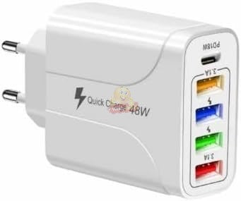 48W – 4 USB and 15W PD Type-C Multi Port Charger