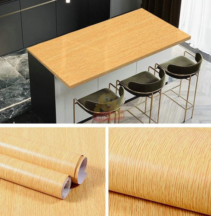45cm X 100cm Thickened Wood Grain Sticker Self-adhesive PVC Wallpaper Wardrobe Cabinet