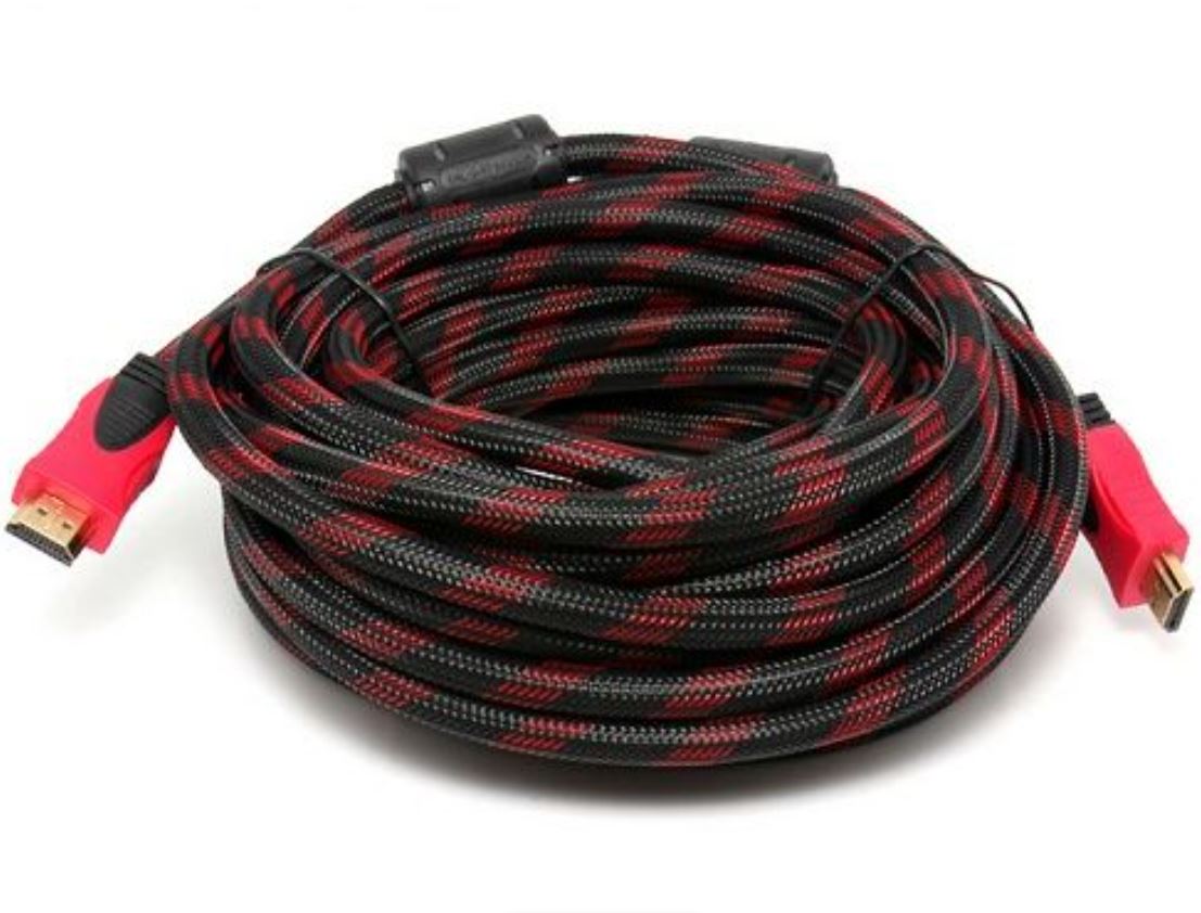 15m Braided HDMI to HDMI Cable