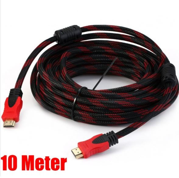 10m Braided HDMI to HDMI Cable