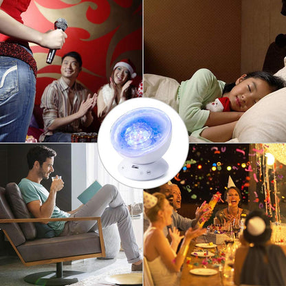 Multi-Colour Ocean Wave Projector Light with Built-in Music Player