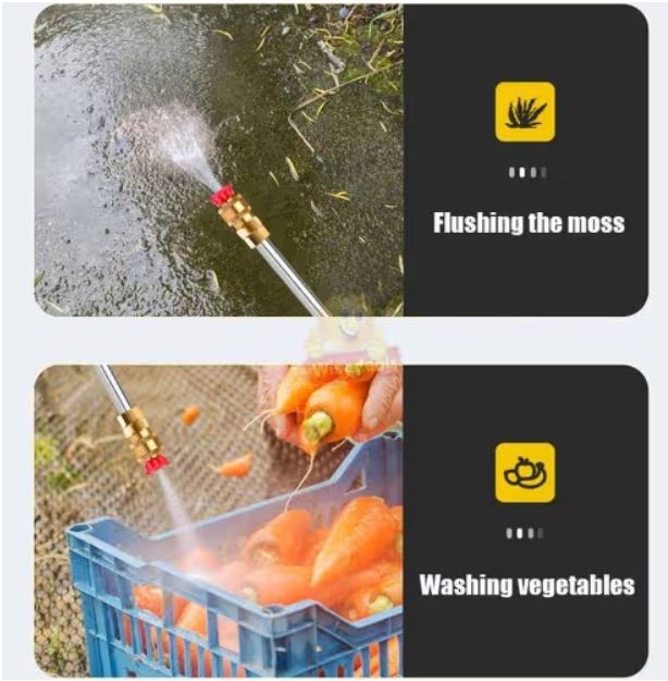 48V Cordless High Pressure Water Gun with Accessories and Carry Case