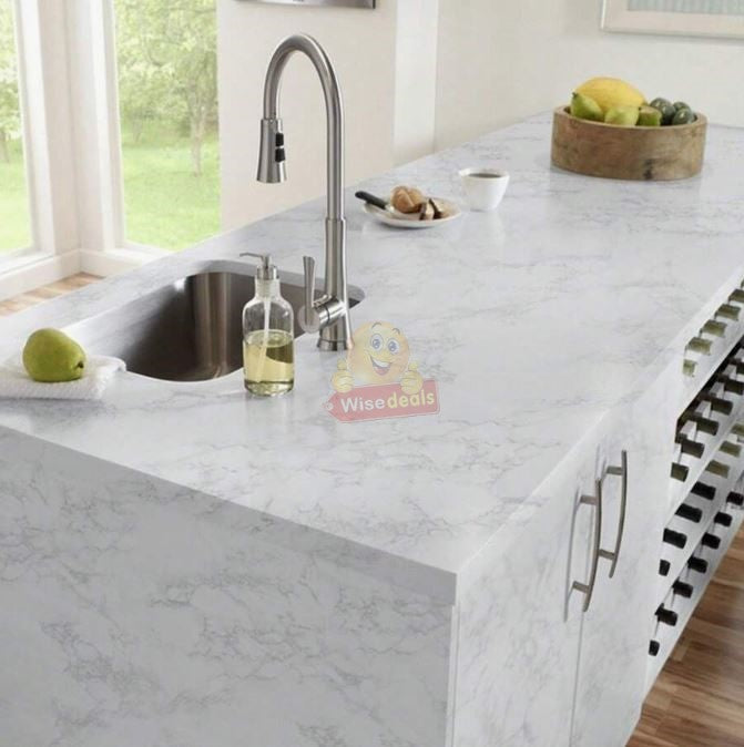 Marble Pattern Self-Adhesive Kitchen Countertop Sticker 200 x 40cm