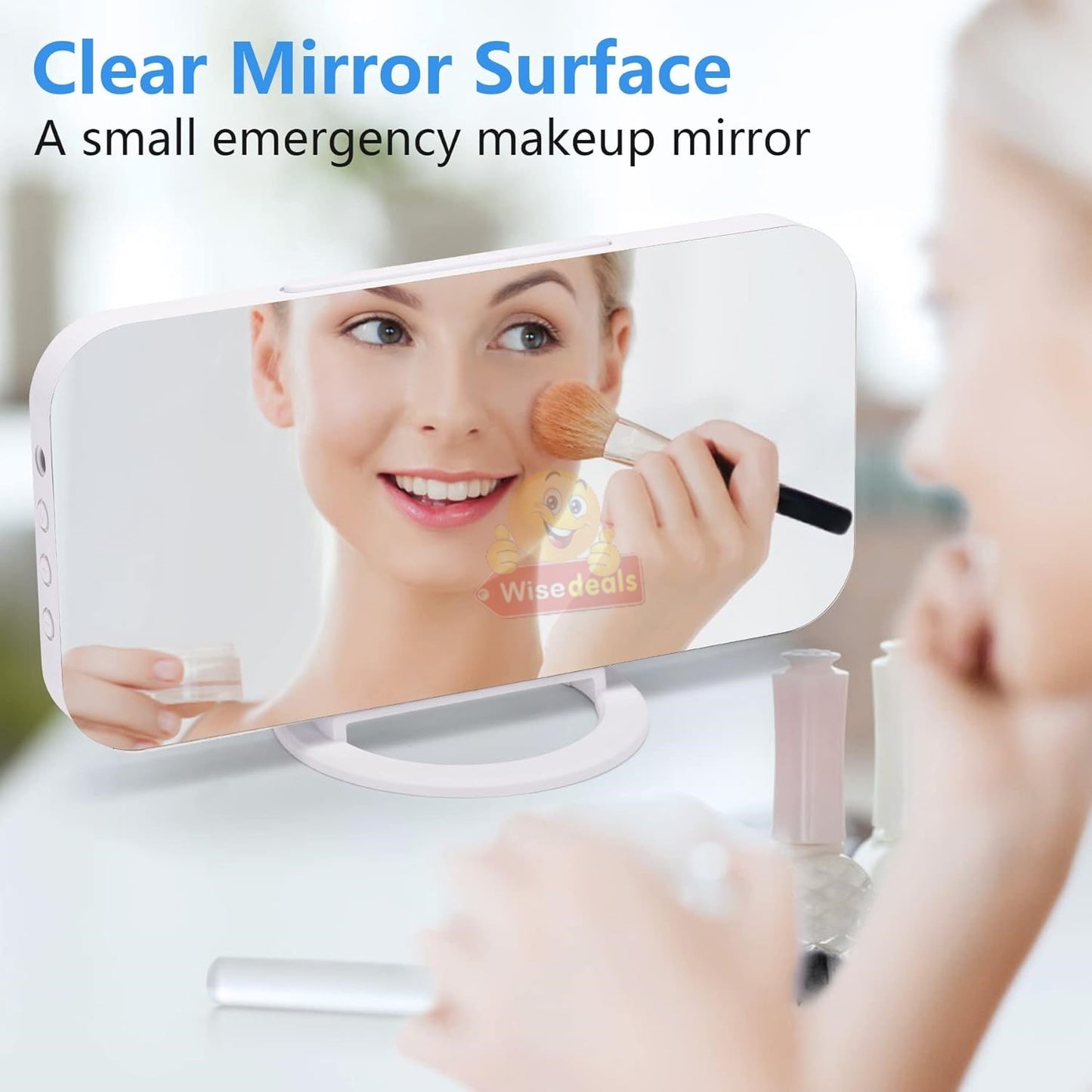 Digital LED Mirror Alarm Clock Automatic Brightness Adjustment